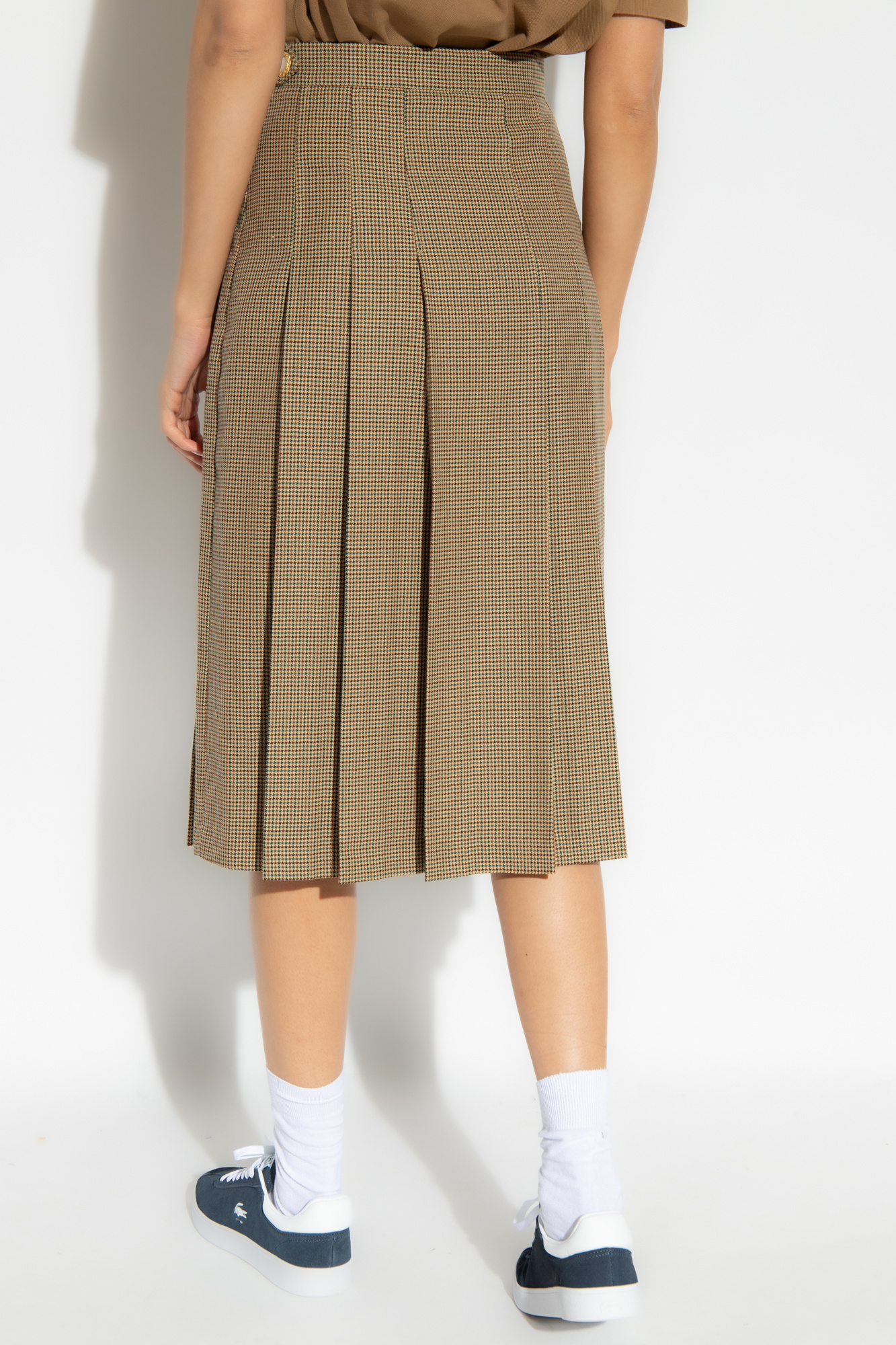 LE FLEUR x LACOSTE BEIGE PLEATED TROUSER